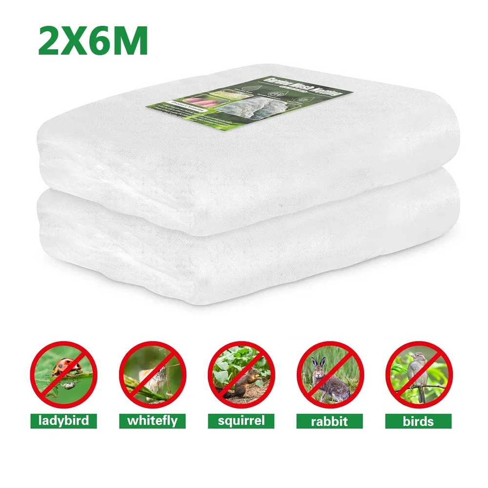 Neues Gartennetz, ultrafeinmaschiges Mückenpflanzenabdeckungen, Barriere, Gewächshausreihe, schützt Obst, Blumen, Gemüse vor Vögeln, Hirsch