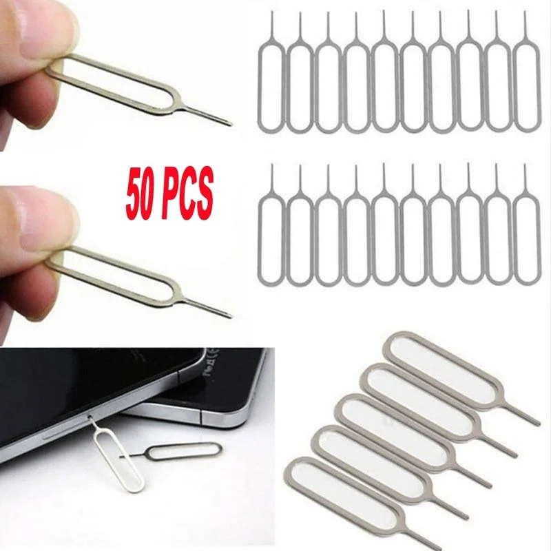 50PcsEjectSimCardTrayOpenPinNeedleKeyToolSimCardTrayPin