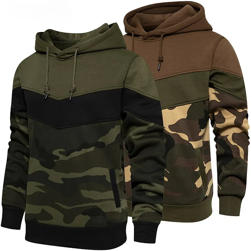 

Mens Hoodies Harajuku Sweatshirt Camouflage Pullover Hoodies Streetwear Man Casual Oversized Fleece Patchwork Hoodies Sportswear