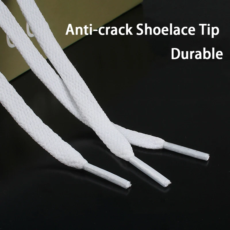 Classic Two-Tone Flat Shoelaces - Durable 8mm Wide - Available in Multiple Pack Sizes
