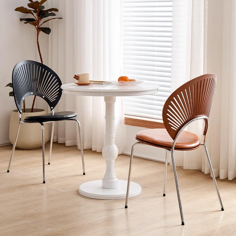 

Beauty Salon Adults Dining Chair Shell Retro Solid Wood Leisure Dining Chairs Garden Makeup Meble Ogrodowe Bedroom Furniture