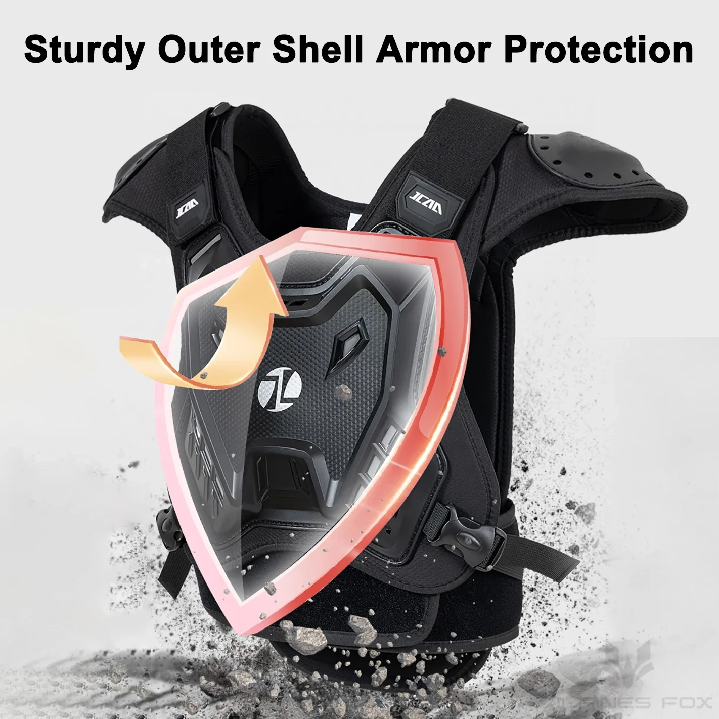 어린이 오토바이 아머 조끼 보호대 아동 청소년 모토크로스 바디 아머 재킷 먼지 자전거 라이딩 스케이팅 가슴 척추 보호대