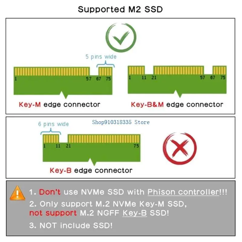 5 확장 보드용 X1004 더블 하드 드라이브 PCIe-NVME SSD