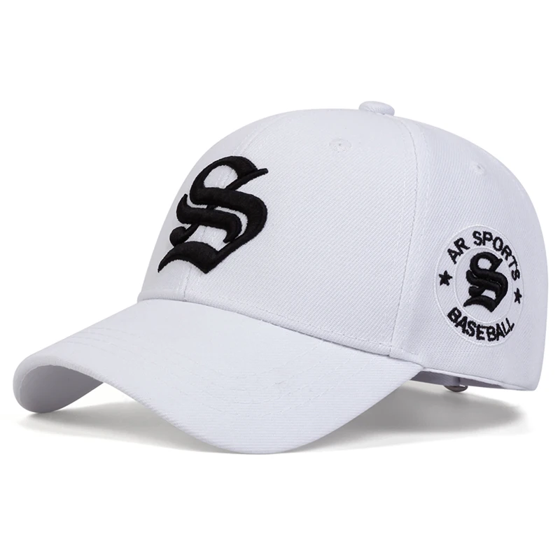Baseball Caps Unisex Gothic S Letter Embroidery Side AR SPORT Spring Autumn Outdoor Adjustable Casual Sunscreen
