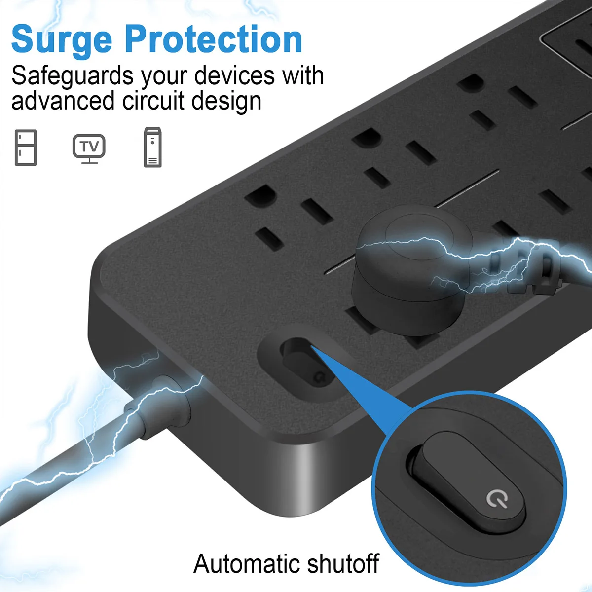 12-Port Power Strip with Surge Protection 3