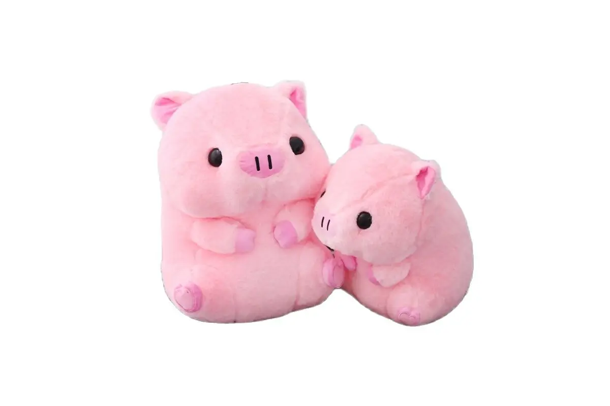 Stuffed Pig Sitting Posture Big Pig Stuffed Animal Pink Stuffed