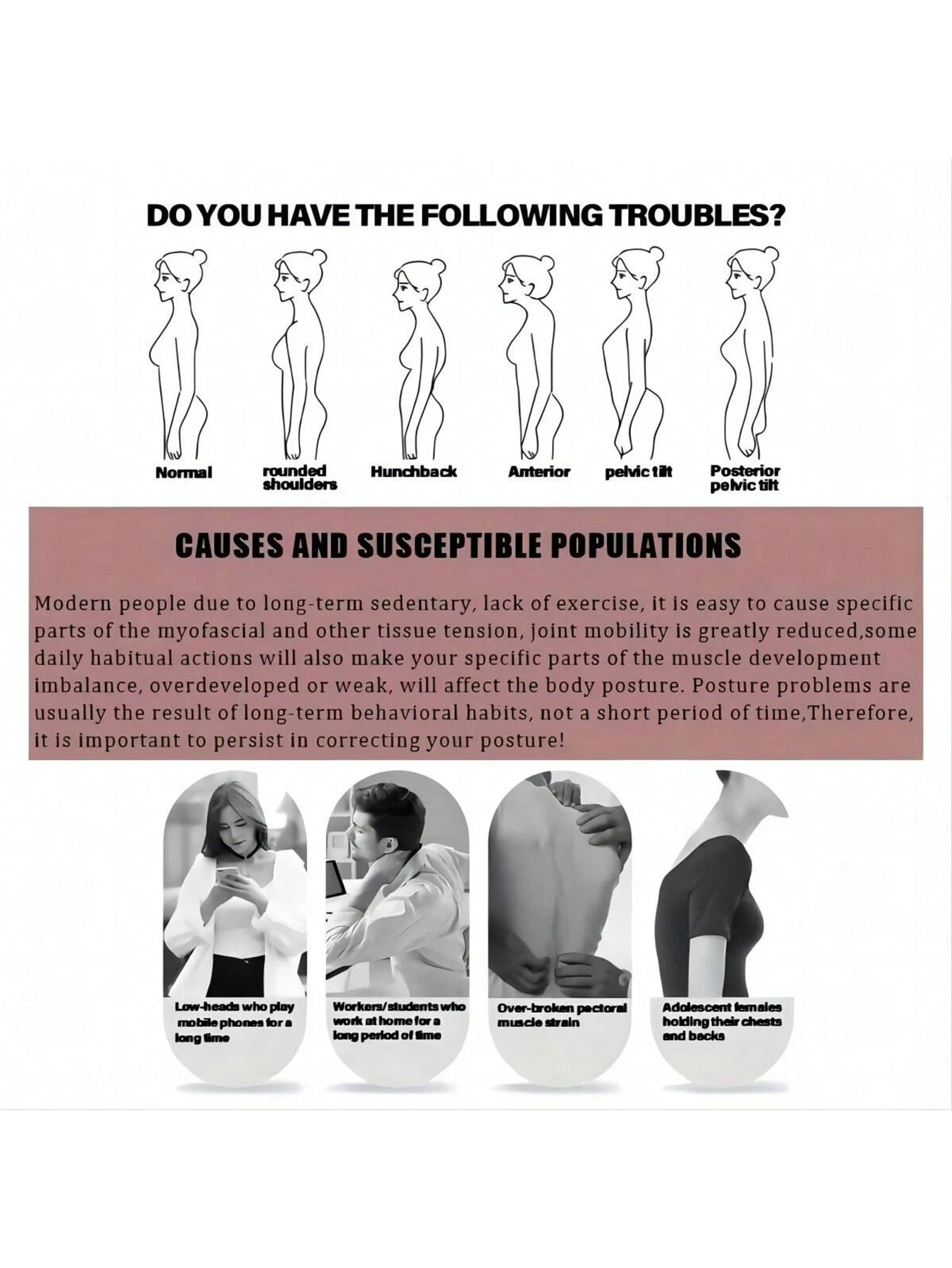 Back and Back Excellent Hunchback Correction Device Posture Correction Belt Adult Female Invisible Belt Correction 6