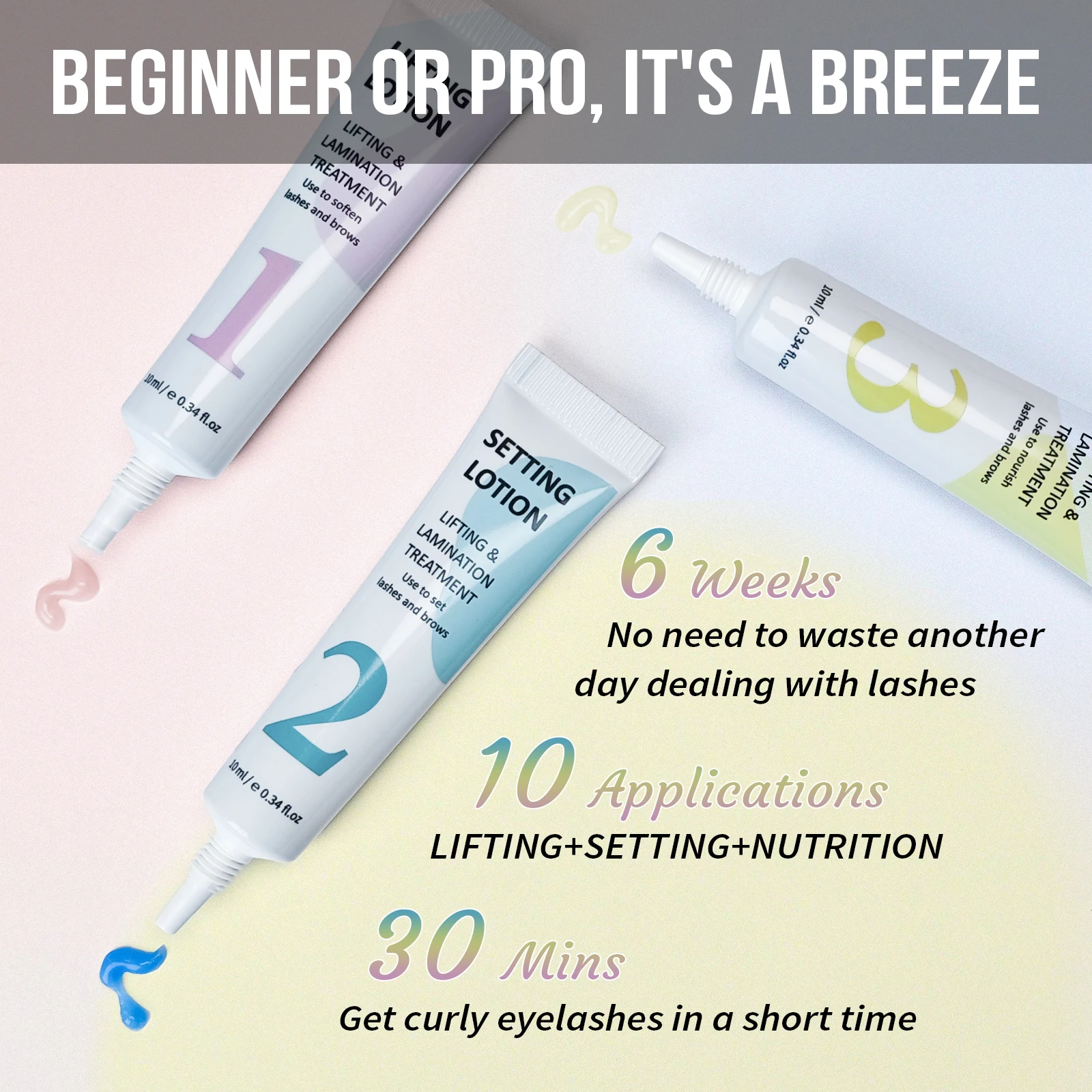 PERMANIA New Eyelash Lift Kit Brow Lamination Kit Easy to Apply for Fuller Thicker Instant Lifting & Curling Lash Lifting Tool 4