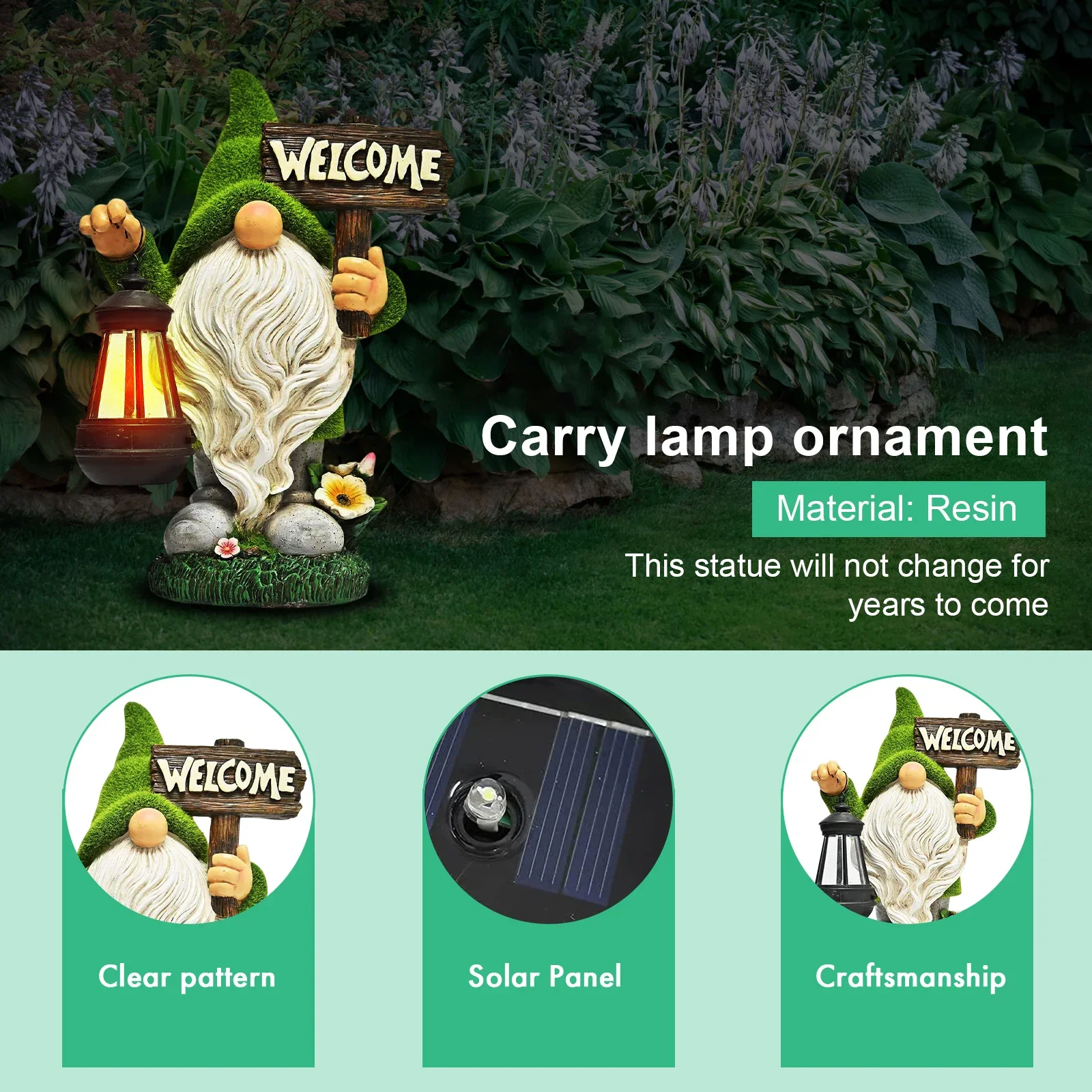 Solar LED Animals Figurine Resin Light Decorative Figurine With Light Outdoor Garden Lawn Holiday Gifts Home Decor For Courtyard