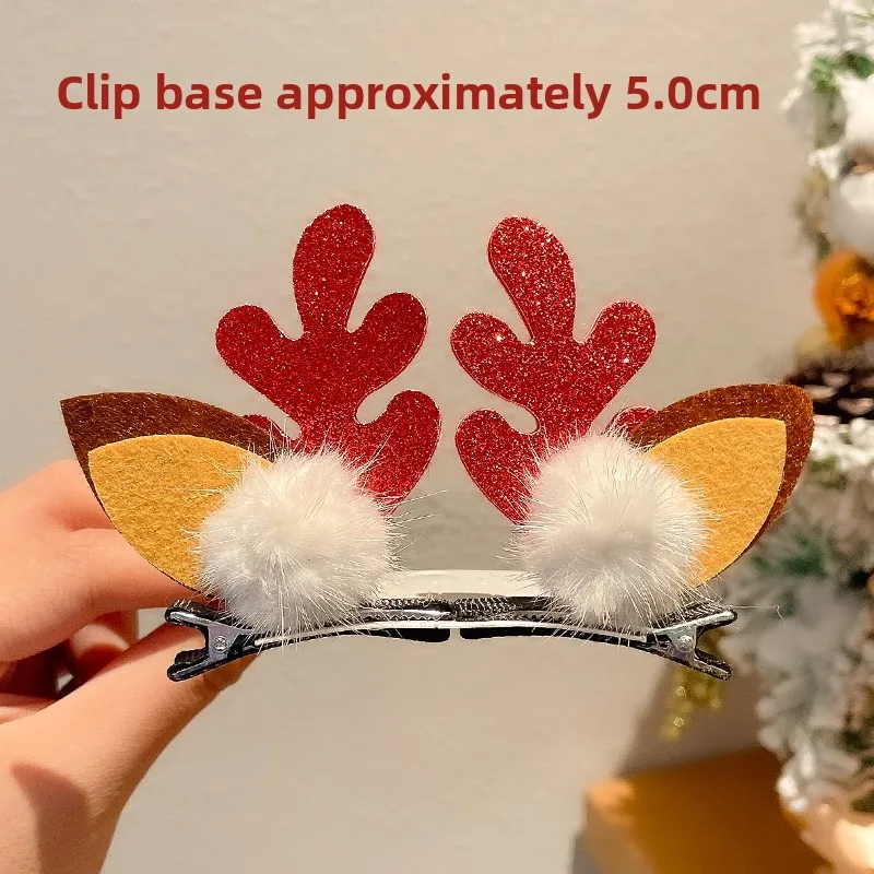 19Red glitter reindeer antlers