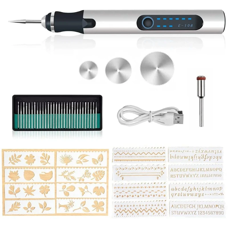 USB Engraving Pen, Rechargeable Engraver Etching Pen, Cordless Wood Engraving  Kit for Glass Stone Jewelry Nails Ceramics - AliExpress