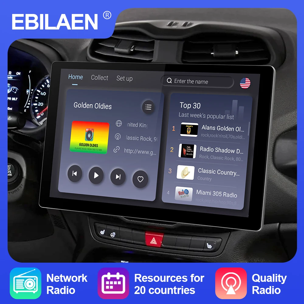 

Ebilaen интернет-сеть Радио On-line FM новая функция для автомобильного радиоплеера