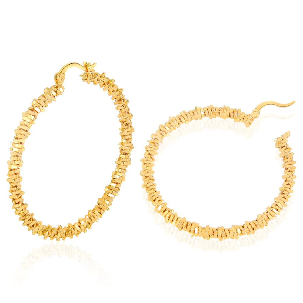 Arabische Mode-Creolen 21k Vergoldet Italienische Funkelnde Zirkonia Statement-Ohrhänger Dubai Damen Täglicher Party-Schmuck – Detail 14