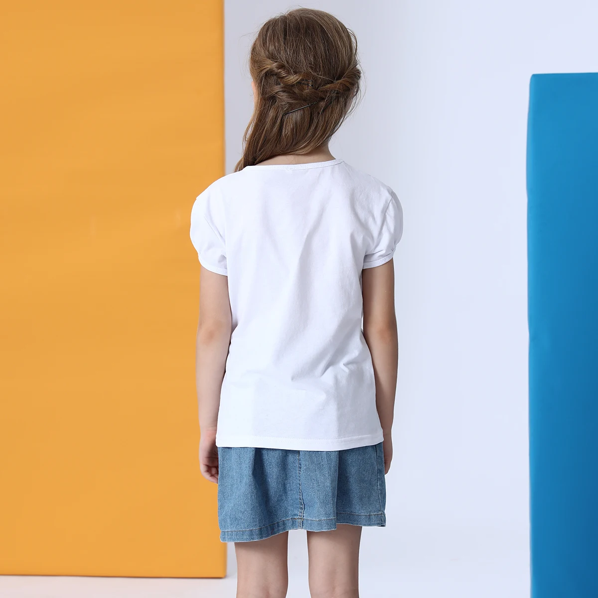 Girl T-Shirt Short Puff Sleeve 3