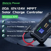 Contrôleur de charge solaire sans fil, panneau solaire intelligent, 20 A, 12V, 24V, BT, BatBR, Sochi, 20 A, MPPT, Sunrock 20Pro 2