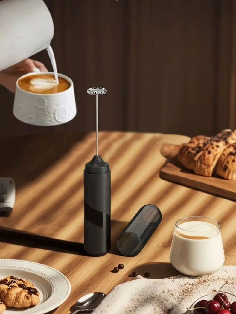 Kitchen strong mixer milk mixer latte handheld foam whisky beverage mixer coffee battery type electric egg beater 5