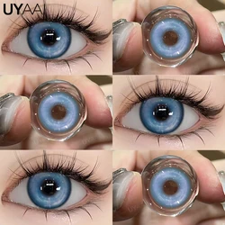 Vibrant Halloween Anime Cosplay Contact Lenses - Multicolored Edition (2 - pack) (KOI Blue)