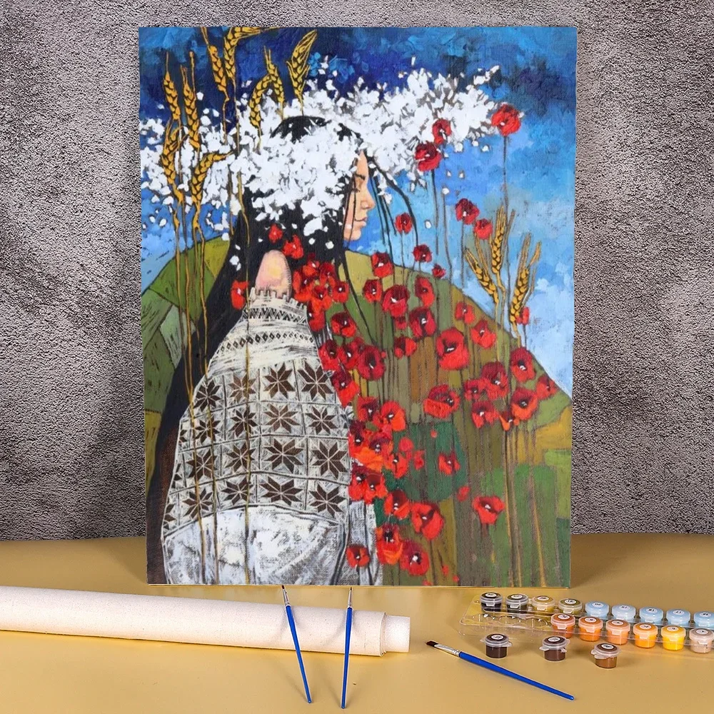 アクリル画　室内　838 リビングルームの壁,絵,着色,番号によるアクリル画 - AliExpress