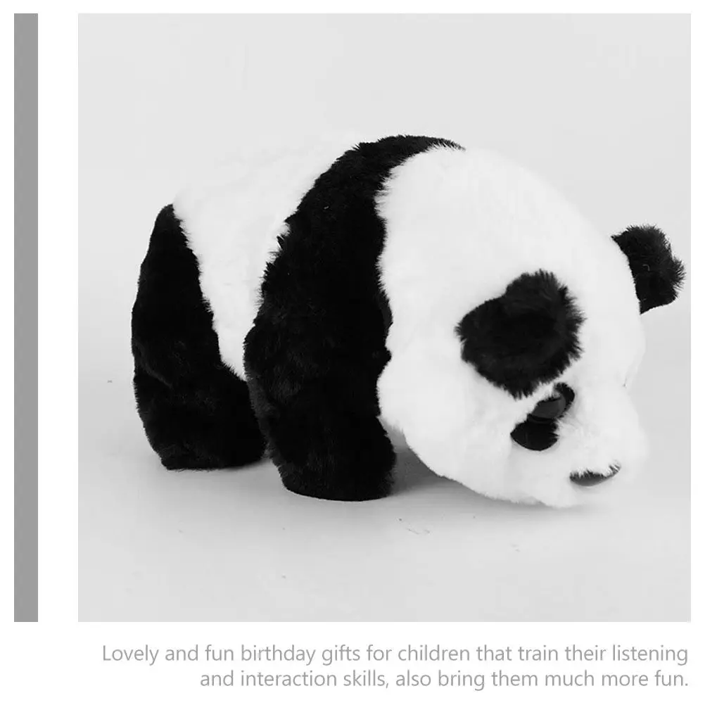 인터랙티브 전자 팬더 동물 기어다니는 소리  음악 선물 어린이를 위한 재미있는 기어다니는 장난감 인터랙티브  장난감