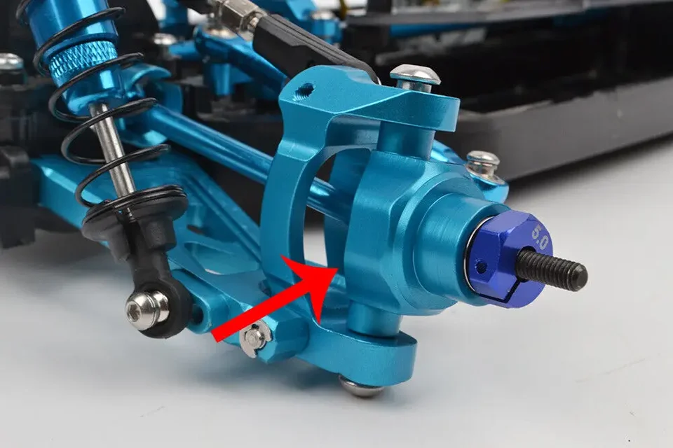 Bracci Regolabili Jazrider Bracci Sospensione Anteriori Superiori Regolabili In Alluminio Per Tamiya TT02/TT02D - Scala 1:10 Bracci Regolabili Alluminio - Foto 2