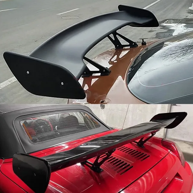 For Universal GT Style Carbon Fiber Rear Spoiler 90% Sedans Wing Back Tail Wing Exterior Body Kit Racing Car Tuning Decoration 1