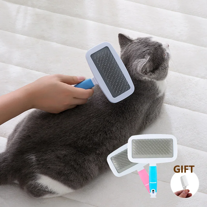 

Pet Non-Slip Handle Hair Needle Combs Hair Removal Knotting Comb And Nail Clipper Grooming Supplies For Small Medium Dogs Cats