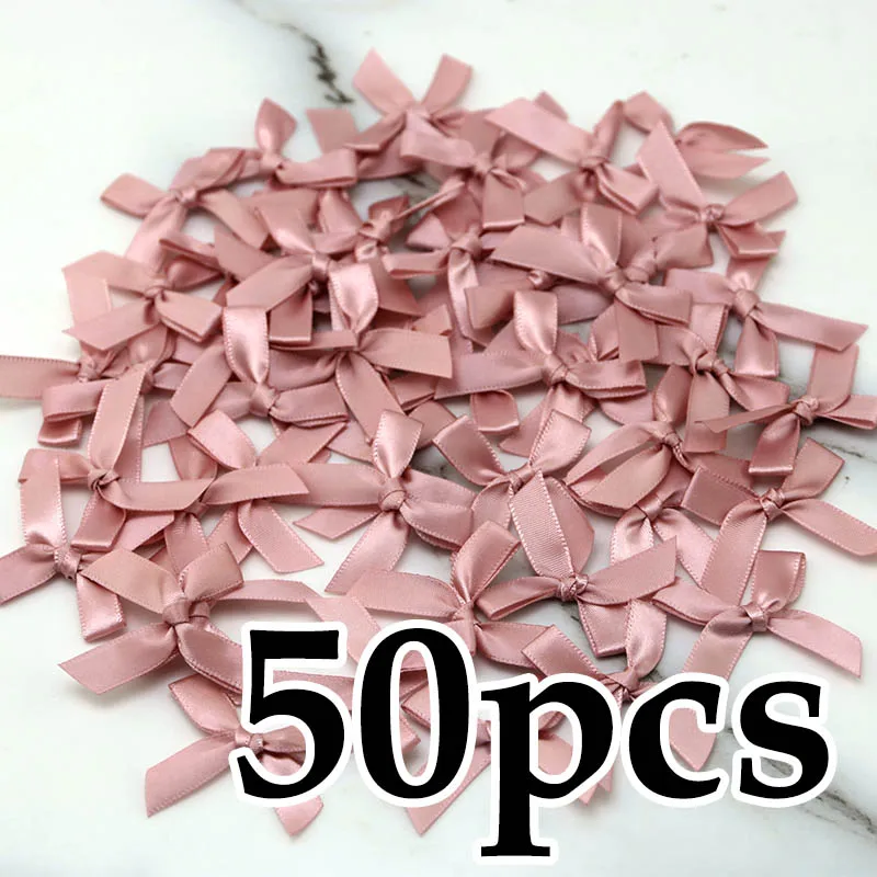 120 fiocchi di raso autoadesivi rosa, 5 x 4,5 cm, piccoli fiocchi regalo, mini nastri di raso per battesimo, compleanno, matrimonio, confezione regalo