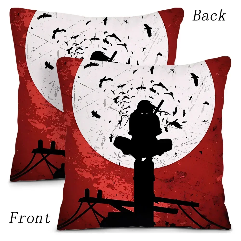 Anime Pillow Covers Cartoon Sofa Decorative Home Double-sided Printing Short Plush Cute Cushion Cover N-N-Narutos