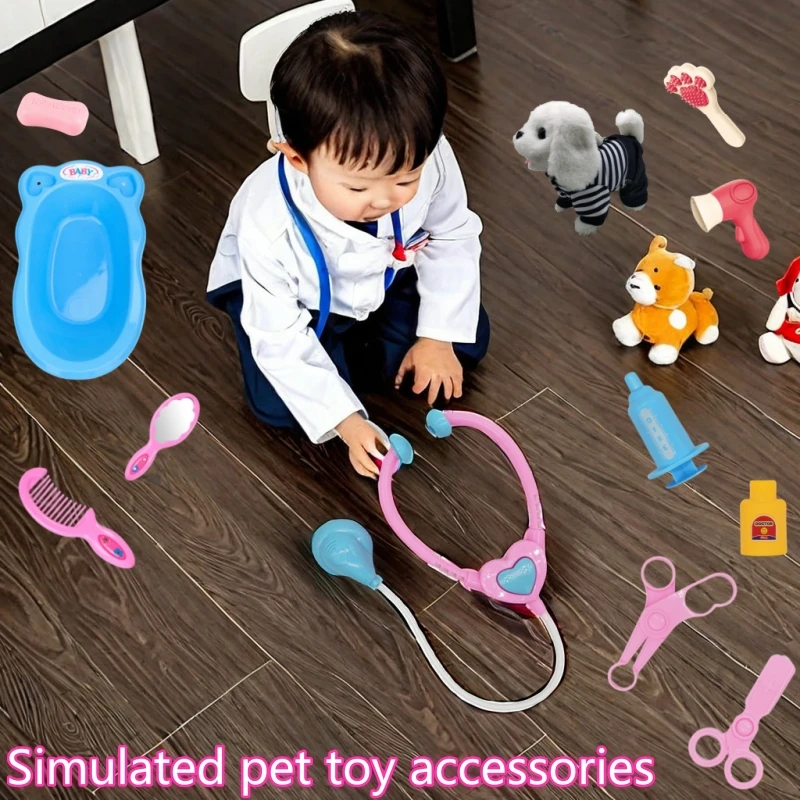 Simulated Parent-Child Interaction Dolls Children's Toys Pets Daily Necessities Doctors' Tools Bathing And Grooming Accessories