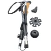 2Pcs Lightweight Trekking Sticks Canes Folding Climbing Poles Walking Poles 3-Folded Rod Cane for Sitting EVA+Cork Handle Sticks 4