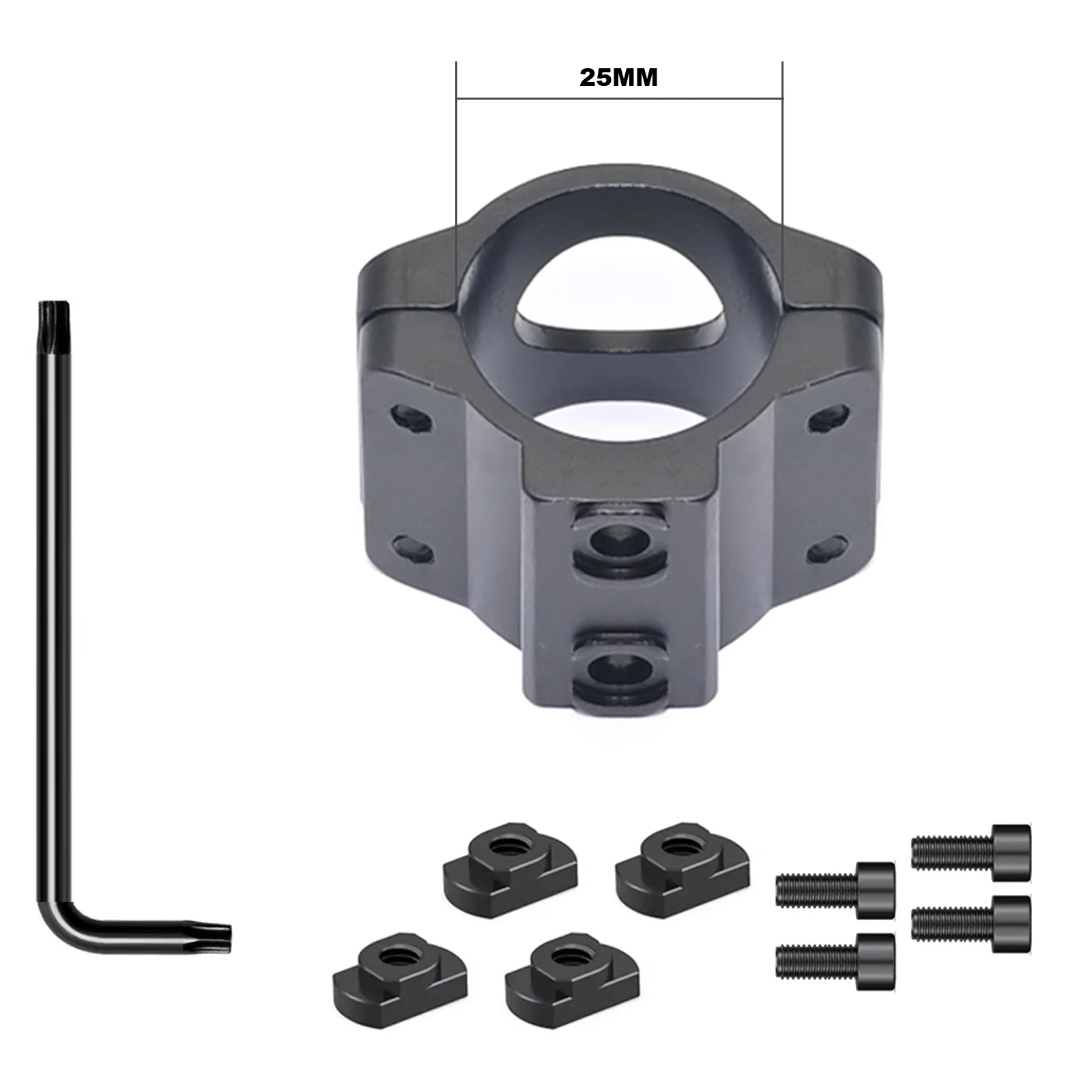 Scope Optics Flashlight Laser Mount 25.4mm 1 inch Clamping Holder For Hunting Mlok Rail Systems scope mount