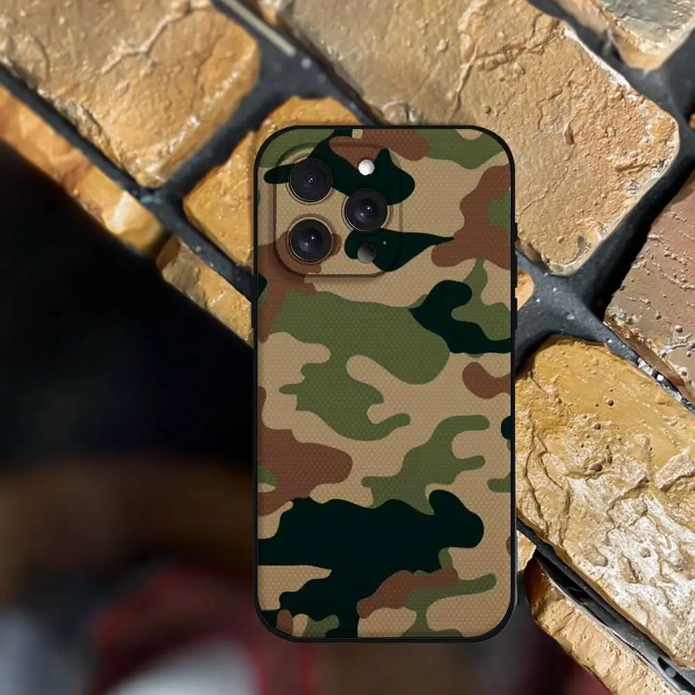 Camouflage Pattern Matte Soft Silicone Phone Case Cover