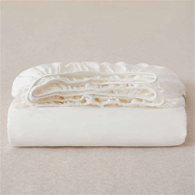 Drap-housse en coton égyptien de luxe doux 400TC, avec bandes élastiques, housse de matelas antidérapante, lavable en Machine, 140/160/180/200cm 1