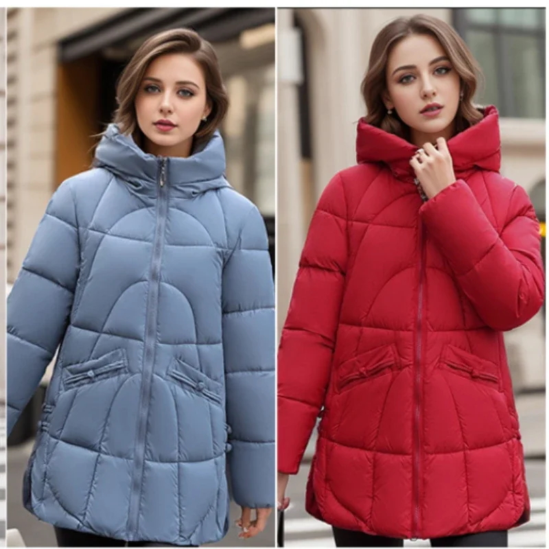 

Пуховики для людей среднего и пожилого возраста, зимняя одежда с дополнительными толстыми куртками, женская зимняя одежда средней длины