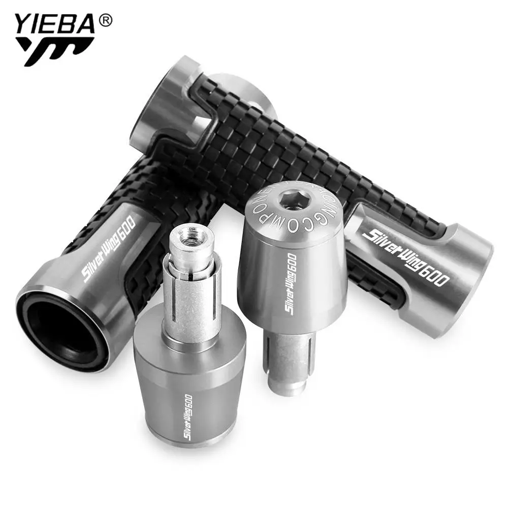 7/8'' 22Mm Motorcycle Handlebar Grips Ends Handle Bar Cap Grip End Plugs For Honda Silver Wing 600 2001 2002 2003 2004 2005 2014