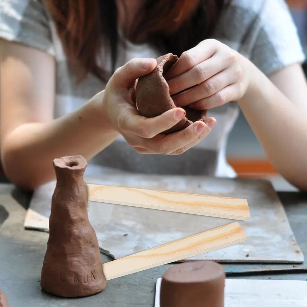 Pottery Teaching Stick 5 Size Wooden Rolling Mud Stick Wooden Ceramic Clay Pottery Modeling Tool Fixed Clay 10Pcs pottery tools clay sculpting tools pottery sculpting tools clay craft tool