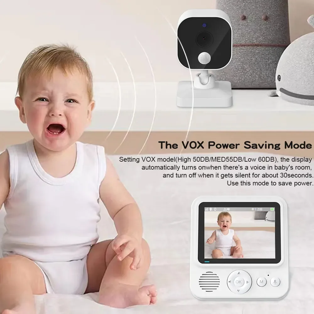 Video Baby Monitor Cdycam ABM900 2.8 Inch Baby Monitor Surveillance Video Baby Camera Security Protection Two Way Audio Night Vision Cam Babysitte