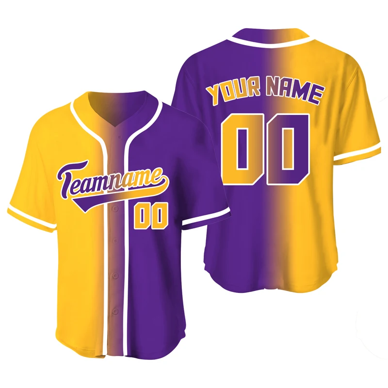 Baseball Jersey Men Shirt Sublimation Blanks Team/Name Training T-shirts Sports Uniform Plus Size Clothing