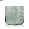 Transparent Amber Wrinkle Glass Vase Hydroponics Floral Vases Desk Decoration Artificial Flowers Decorative Flower Arrangement 6
