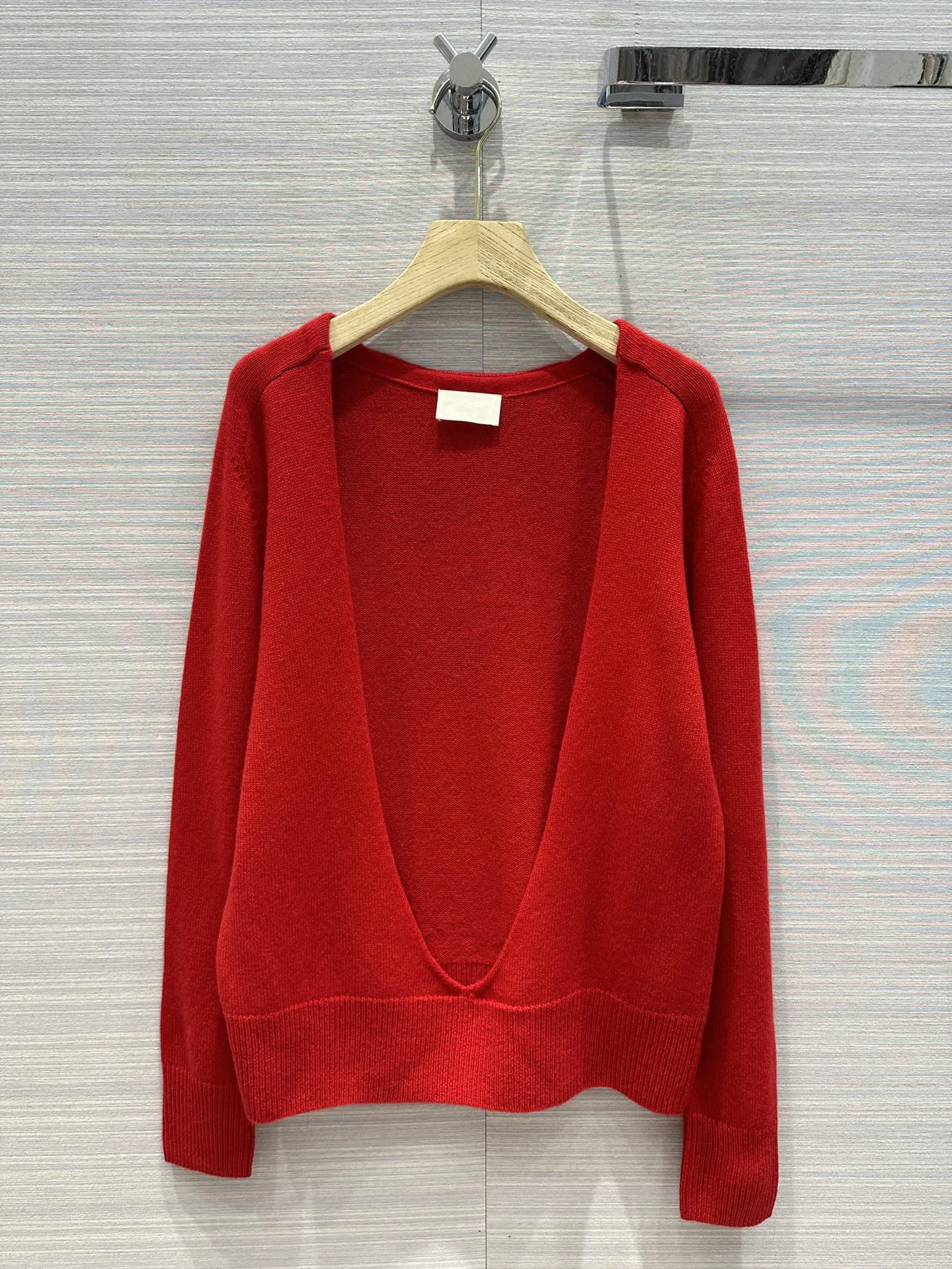 

2023 Autumn/Winter Fashion New Women's Clothing Deep V Large Cardigan Cashmere Sweater 0913