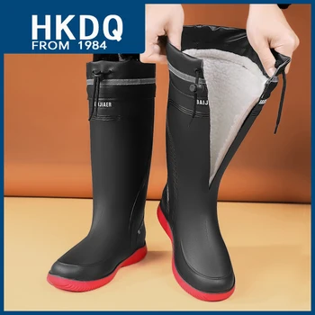 Men's High Top Plus Velvet Rain Boots 1