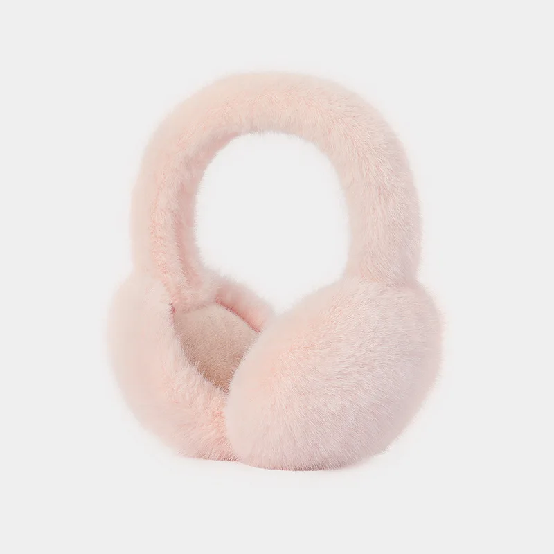 USPOP Warm Foldable Earmuffs for Women Windproof Faux Rabbit Fur Ear Covers with Added Fluff