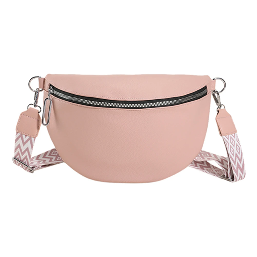 

Women Fashion Waist Bag Adjustable Shoulder Straps Wide Strap Crossbody Chest Bag Jacquard Weave Shoulder Bag Bolso Fanny Pack