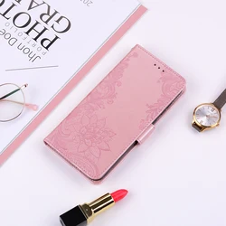 Leather Flip Phone Case with Card Holder and Stand Functionality - Galaxy A20 A30 (Pink)