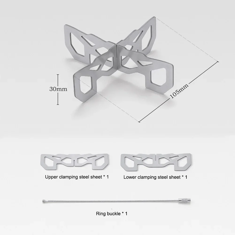 1/2pcs Mini Alcohol Stove Cross Stand Stainless Steel Sturdy Cooking Ultra-light Spirit Burner Cross Stand for Outdoor Camping 5