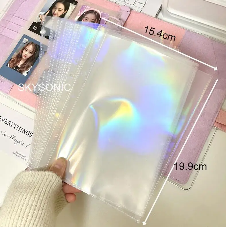 SKYSONIC A5 Binder Collect Book with Kawaii Grid Cover for Photos, Postcards & DIY Projects