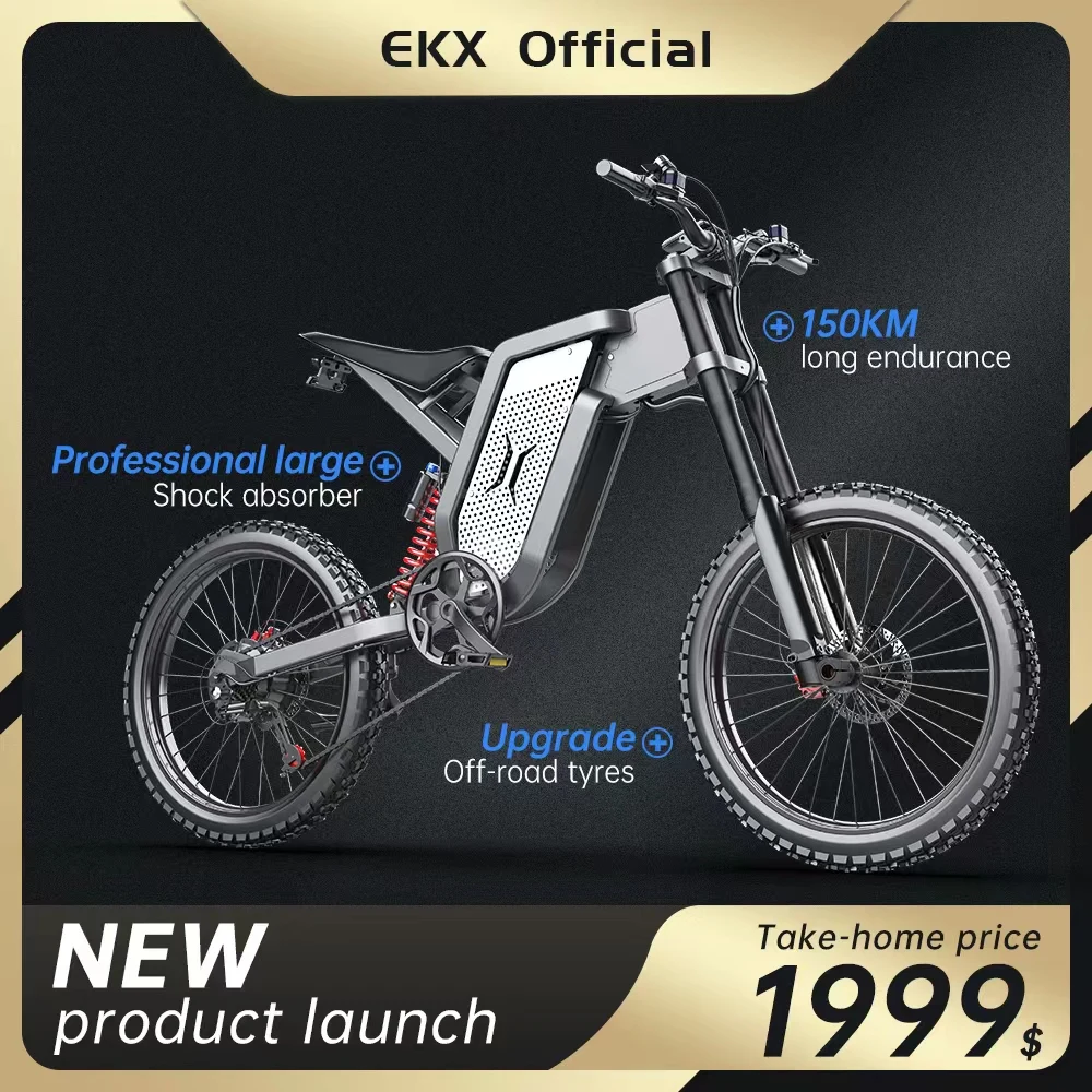 EKX X21 Adults Electric Bike 2000W 48V35AH High Capacity Battery