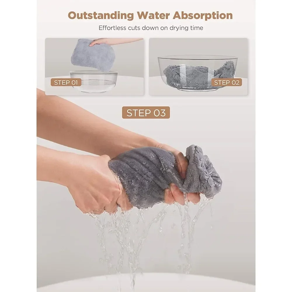 Dry hair cap super absorbent quick-drying thickened hair washing tie bath cap wiping head towel 70*25 cm 3 colors Mixed