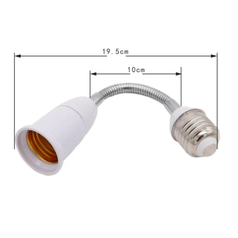 Lamp holder lamp bulb holder socket converter lamp base lamp socket adapter led lamp base lamp socket extender 6 size flexible LED light bulb base E27 to E27 extension extender adapter AC power socket screw holder converters lamp adapter