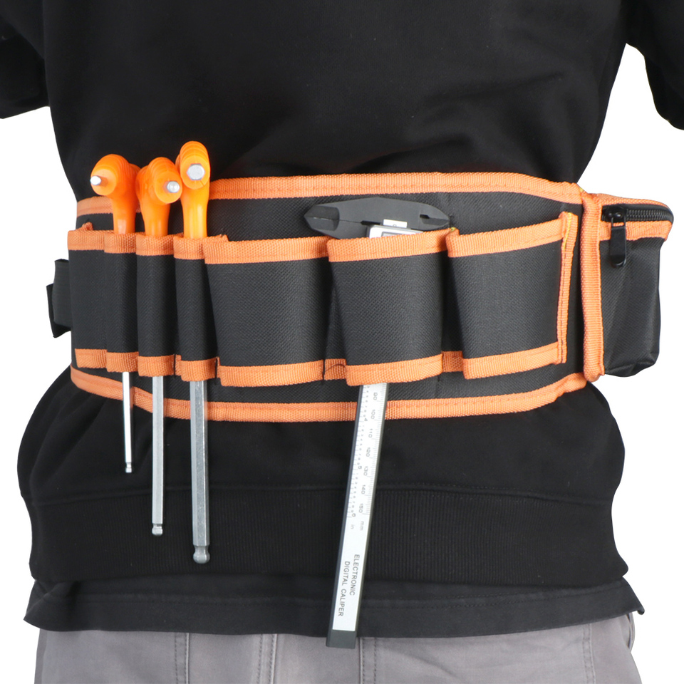 Adjustabe Belt Electricians Tool Storage Holder Electrician Pouch Bag Waist Tool Bag Multifunction Tools Packaging